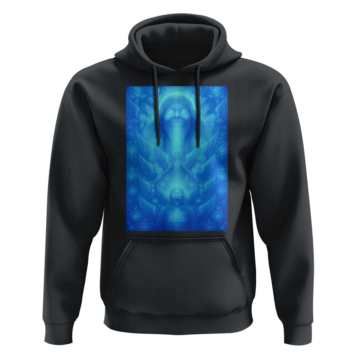 Divine 67 Meme Hoodie Celestial Mason 6 7 Spiritual Six Seven Angelcore - Wonder Print Shop
