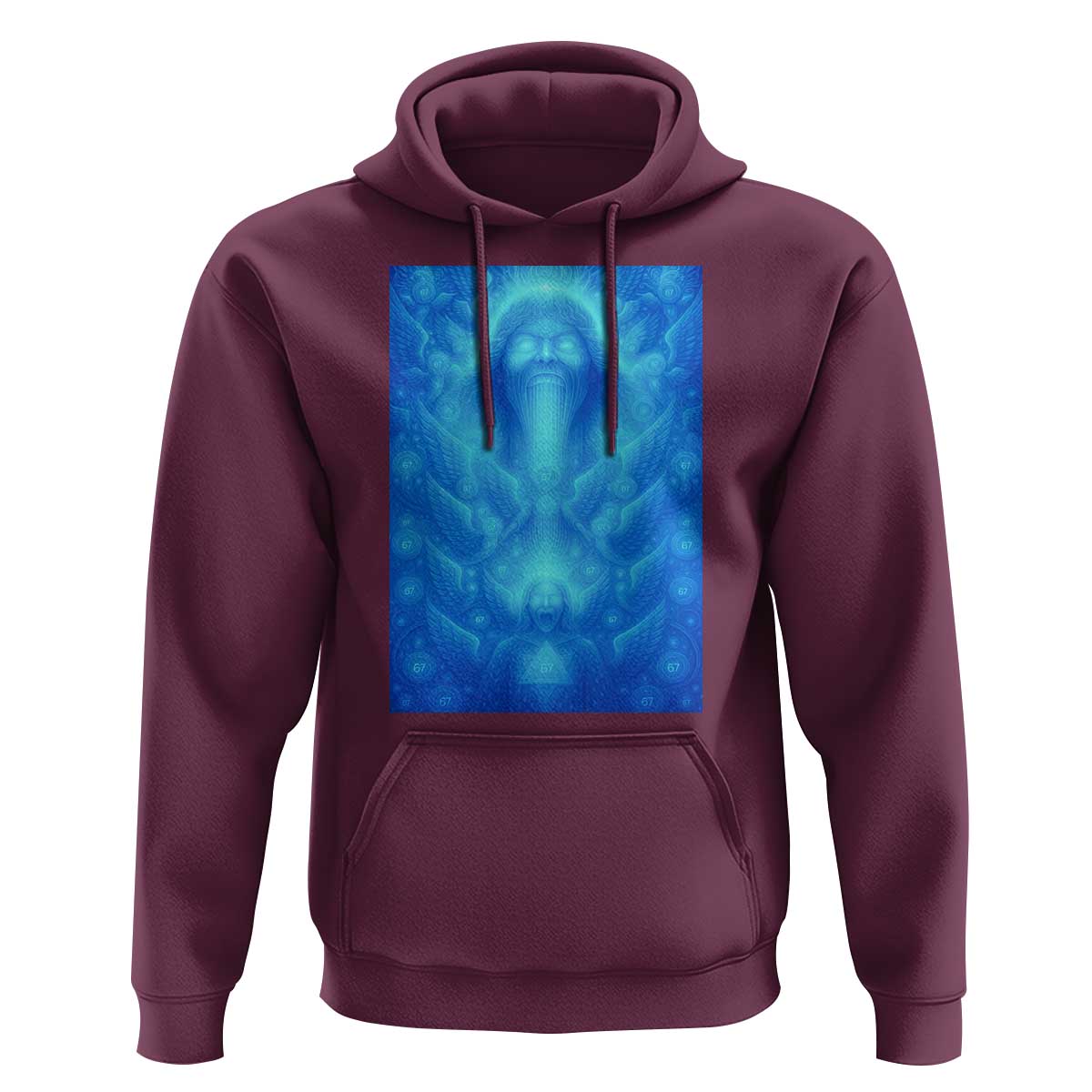 Divine 67 Meme Hoodie Celestial Mason 6 7 Spiritual Six Seven Angelcore - Wonder Print Shop