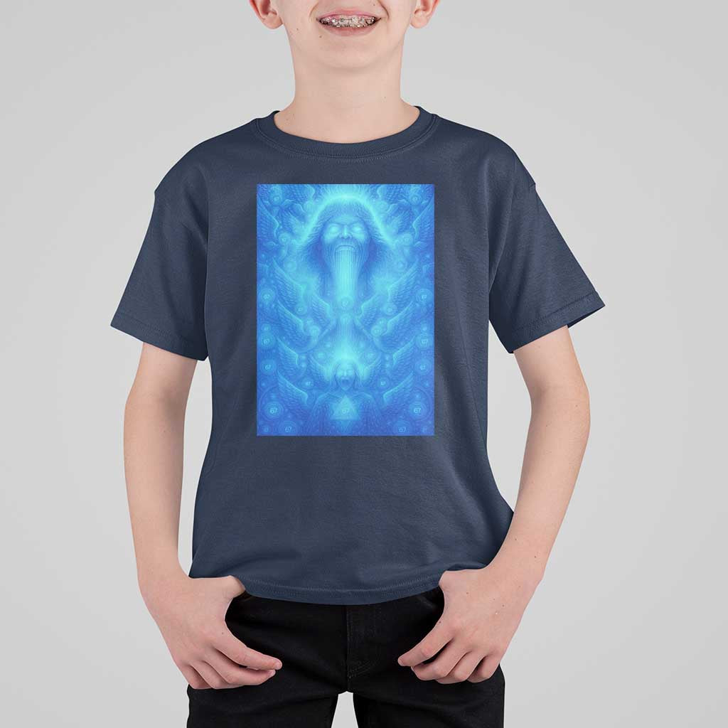 Divine 67 Meme T Shirt For Kid Celestial Mason 6 7 Spiritual Six Seven Angelcore - Wonder Print Shop