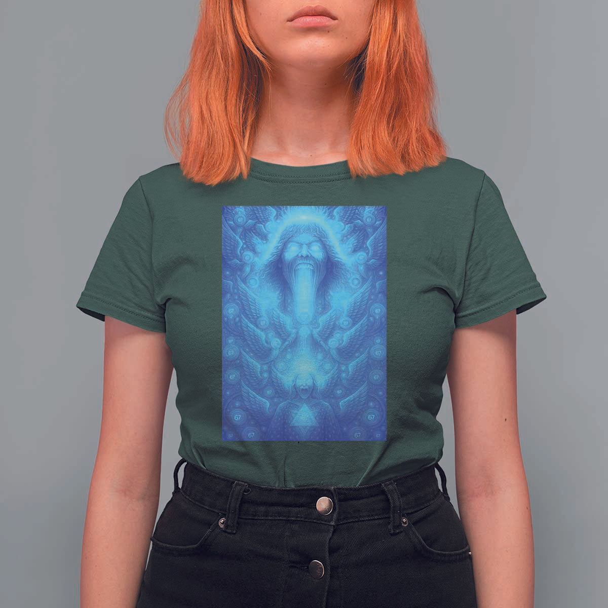 Divine 67 Meme T Shirt For Women Celestial Mason 6 7 Spiritual Six Seven Angelcore - Wonder Print Shop