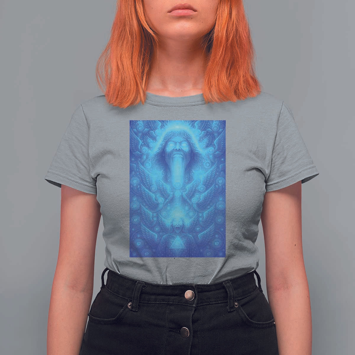 Divine 67 Meme T Shirt For Women Celestial Mason 6 7 Spiritual Six Seven Angelcore - Wonder Print Shop
