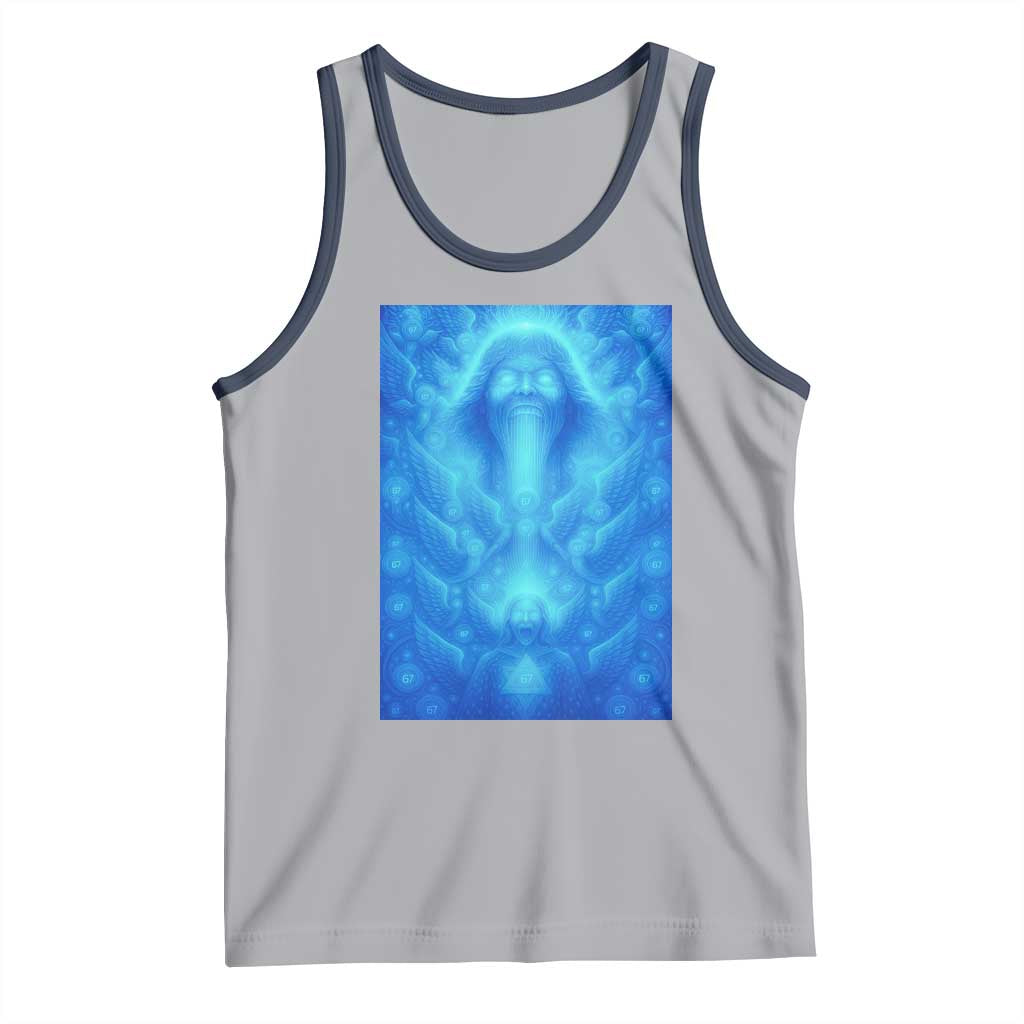 Divine 67 Meme Tank Top Celestial Mason 6 7 Spiritual Six Seven Angelcore - Wonder Print Shop