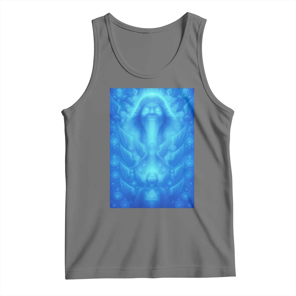 Divine 67 Meme Tank Top Celestial Mason 6 7 Spiritual Six Seven Angelcore - Wonder Print Shop