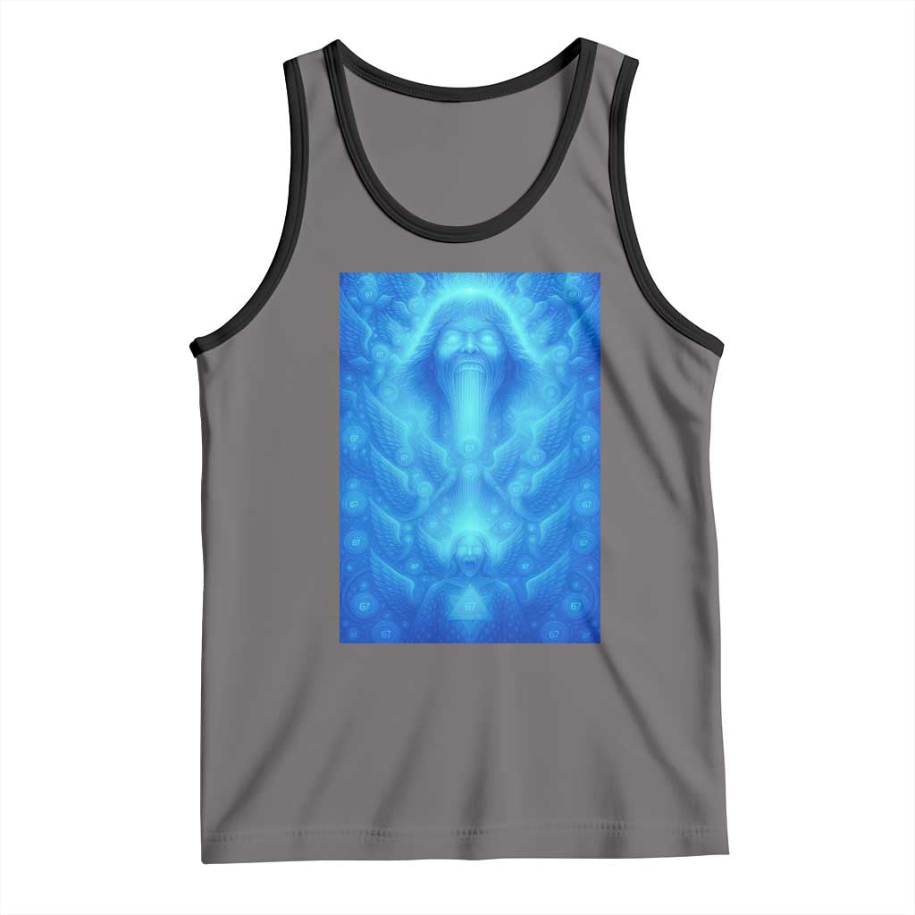 Divine 67 Meme Tank Top Celestial Mason 6 7 Spiritual Six Seven Angelcore - Wonder Print Shop