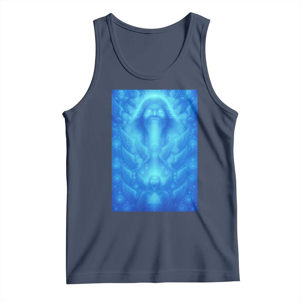 Divine 67 Meme Tank Top Celestial Mason 6 7 Spiritual Six Seven Angelcore - Wonder Print Shop