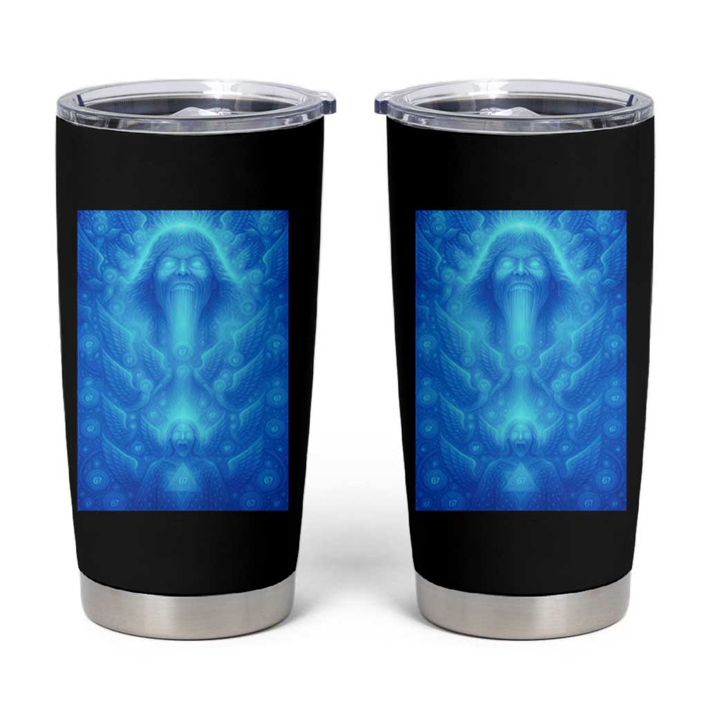 Divine 67 Meme Tumbler Cup Celestial Mason 6 7 Spiritual Six Seven Angelcore - Wonder Print Shop