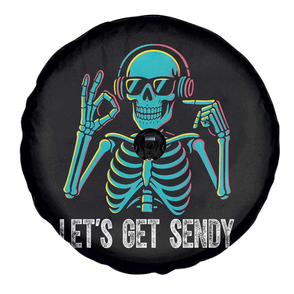Lets Get Sendy Skeleton Spare Tire Cover Full Send Vibes Glowcore - Wonder Print Shop
