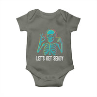 Lets Get Sendy Skeleton Baby Onesie Full Send Vibes Glowcore - Wonder Print Shop