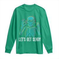 Lets Get Sendy Skeleton Long Sleeve Shirt Full Send Vibes Glowcore - Wonder Print Shop