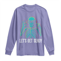 Lets Get Sendy Skeleton Long Sleeve Shirt Full Send Vibes Glowcore - Wonder Print Shop