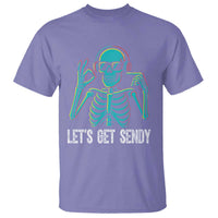 Lets Get Sendy Skeleton T Shirt Full Send Vibes Glowcore - Wonder Print Shop