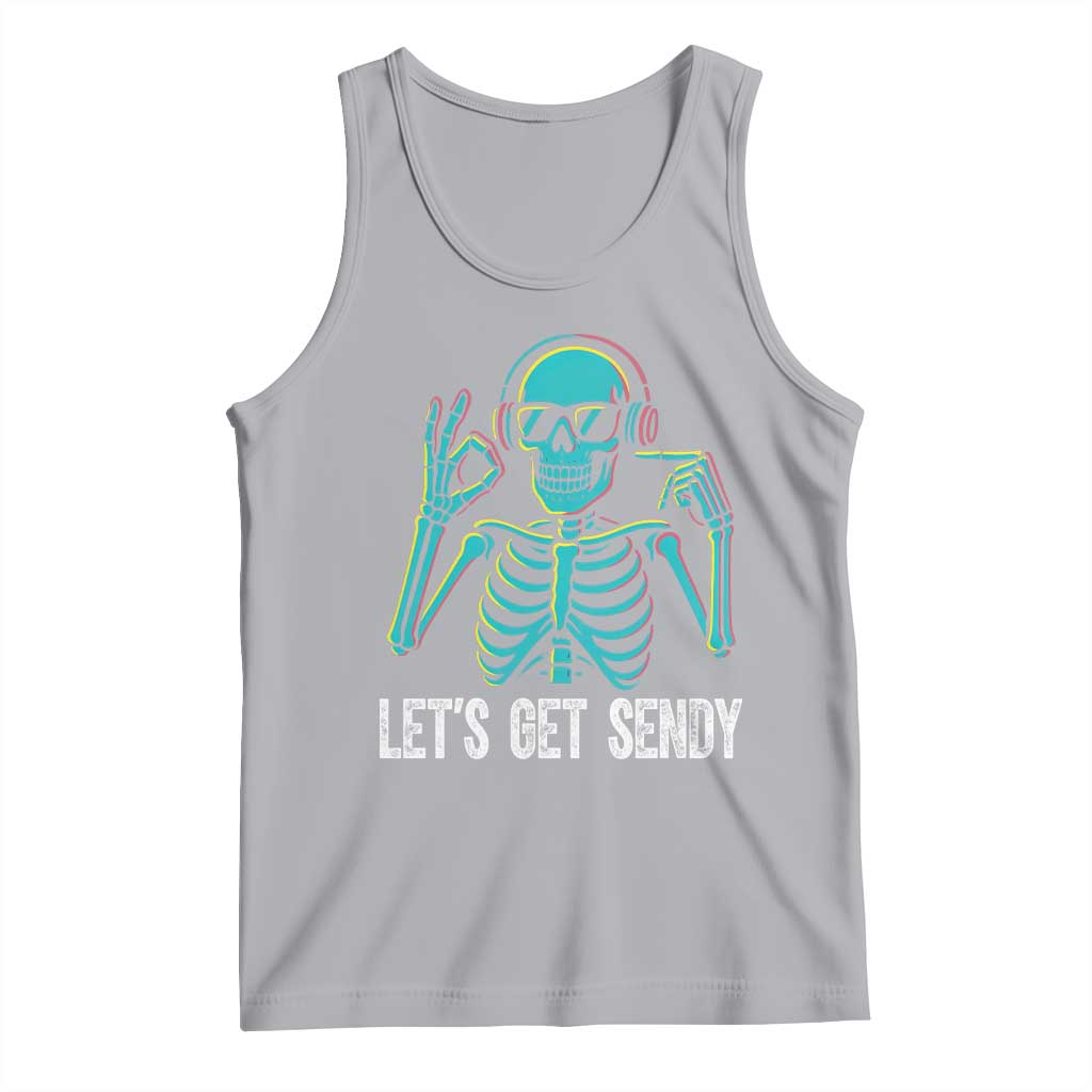 Lets Get Sendy Skeleton Tank Top Full Send Vibes Glowcore - Wonder Print Shop