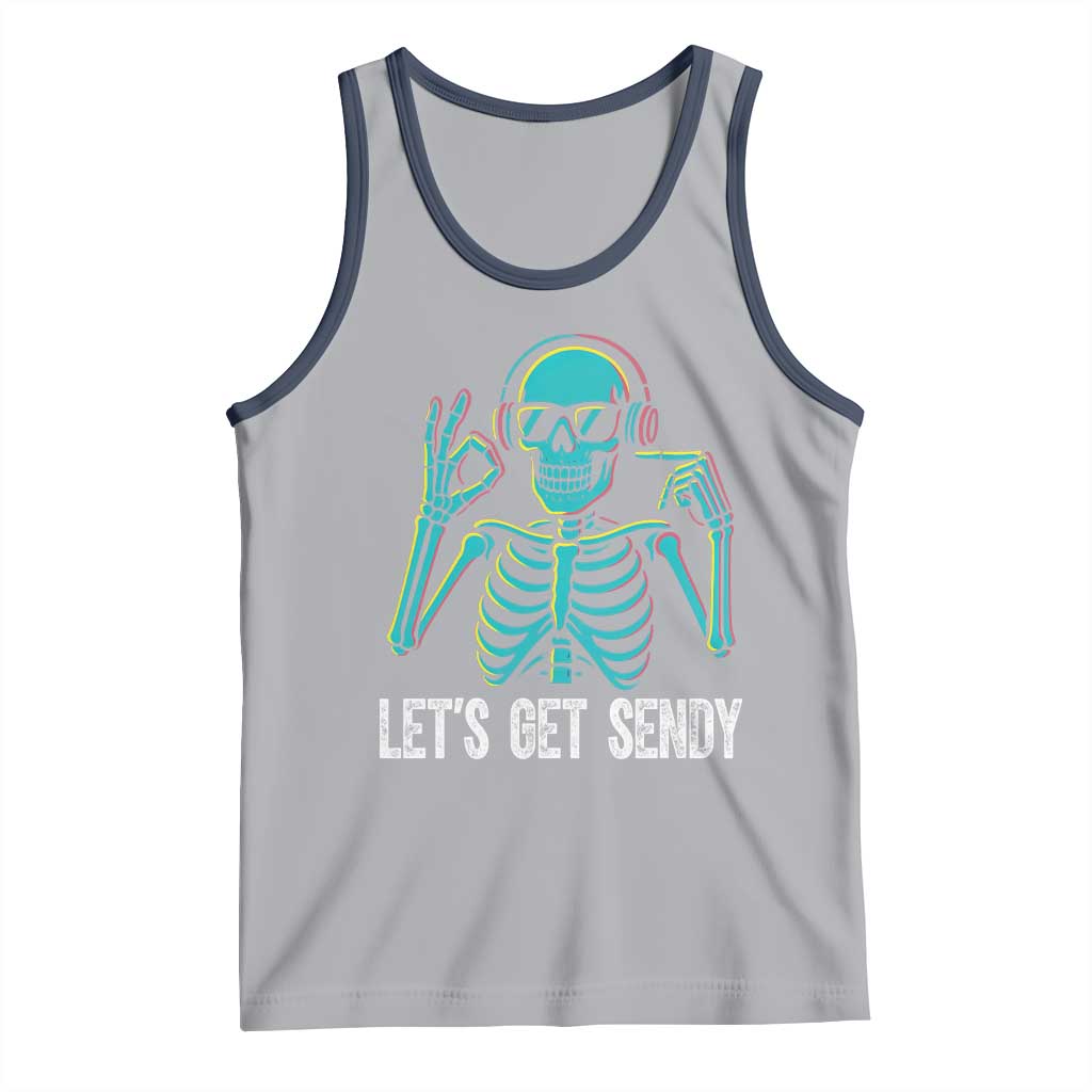 Lets Get Sendy Skeleton Tank Top Full Send Vibes Glowcore - Wonder Print Shop