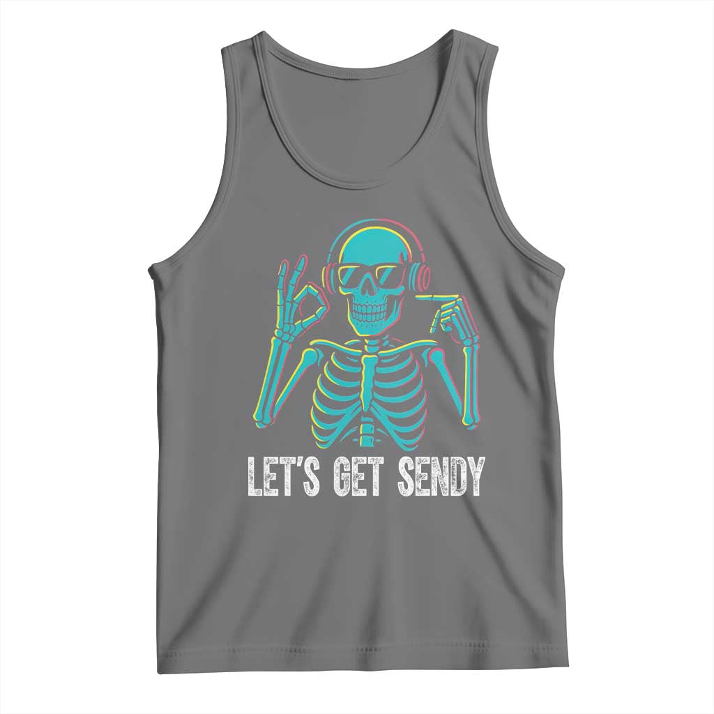 Lets Get Sendy Skeleton Tank Top Full Send Vibes Glowcore - Wonder Print Shop