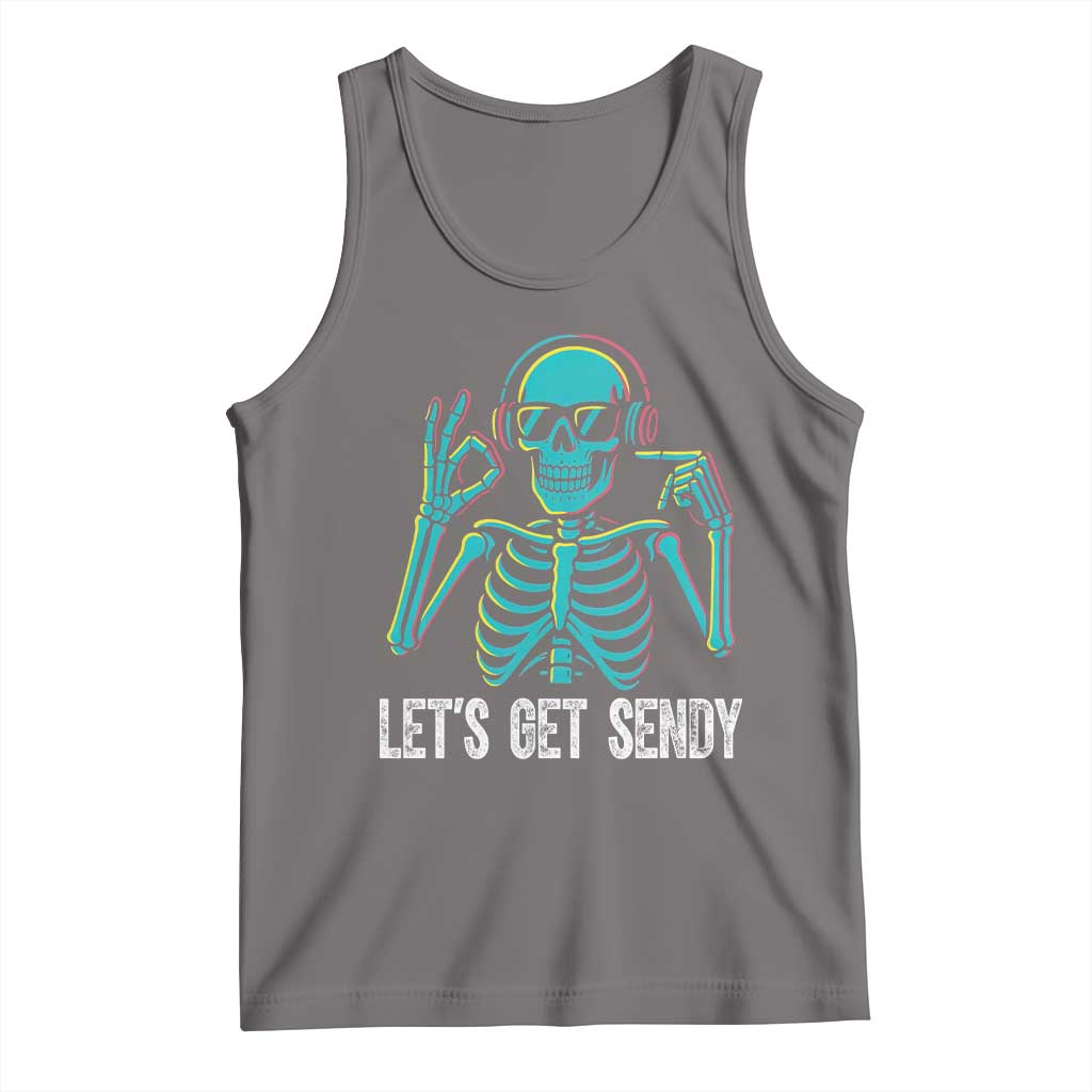 Lets Get Sendy Skeleton Tank Top Full Send Vibes Glowcore - Wonder Print Shop