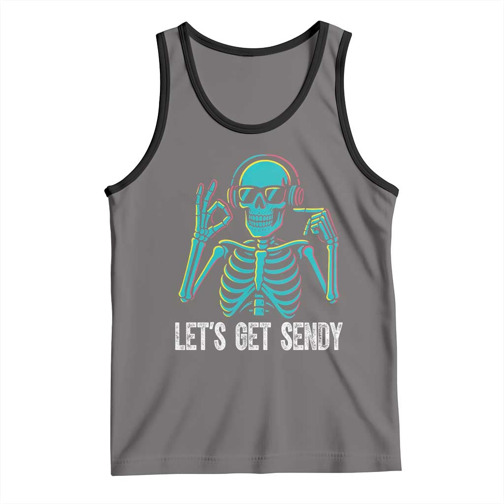 Lets Get Sendy Skeleton Tank Top Full Send Vibes Glowcore - Wonder Print Shop