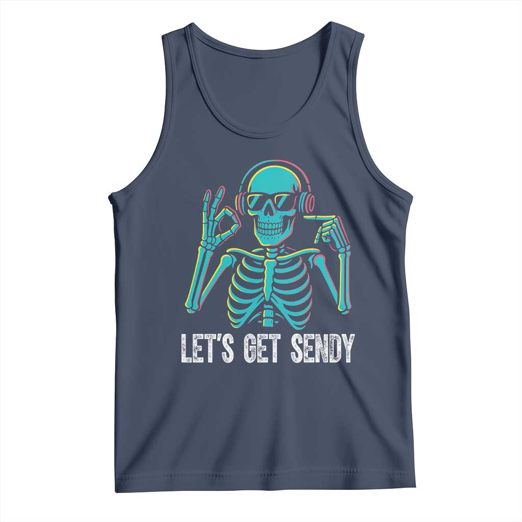 Lets Get Sendy Skeleton Tank Top Full Send Vibes Glowcore - Wonder Print Shop