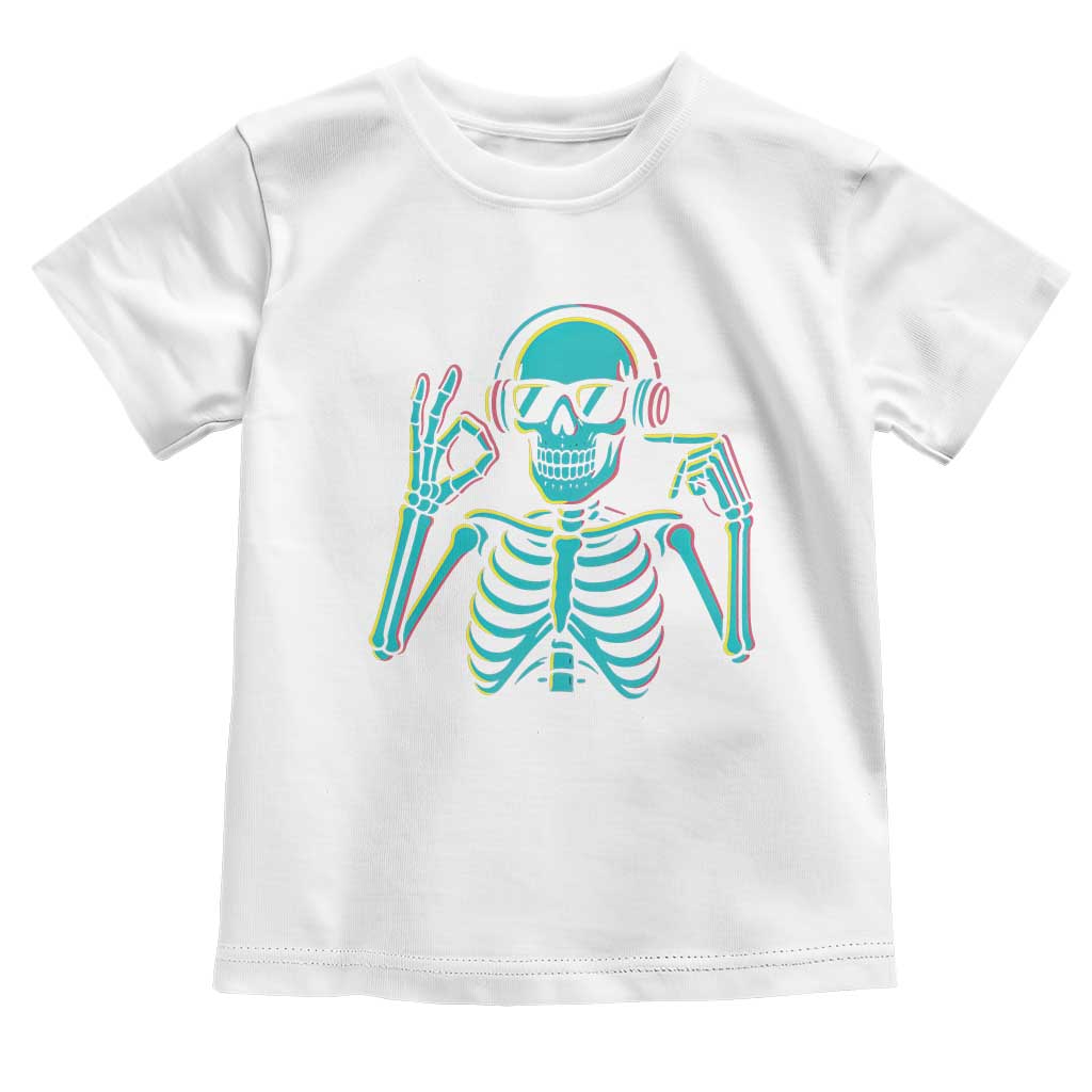 Lets Get Sendy Skeleton Toddler T Shirt Full Send Vibes Glowcore - Wonder Print Shop