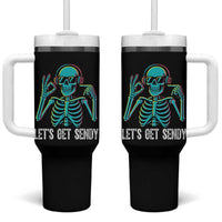 Lets Get Sendy Skeleton Tumbler With Handle Full Send Vibes Glowcore - Wonder Print Shop