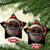 African American Santa Stained Glass Effect Printed Christmas Ornament Melanin Claus Festive Xmas Tree - Wonder Print Shop
