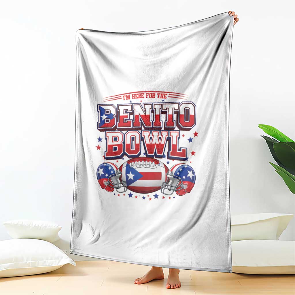 I’m Here for the Benito Bowl Throw Blanket Funny Music Fan Football Game Day