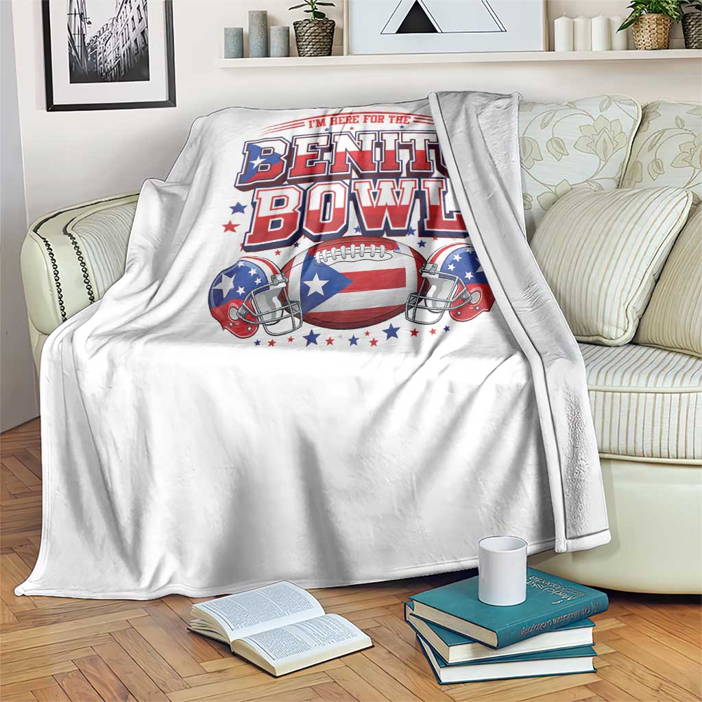 I’m Here for the Benito Bowl Throw Blanket Funny Music Fan Football Game Day