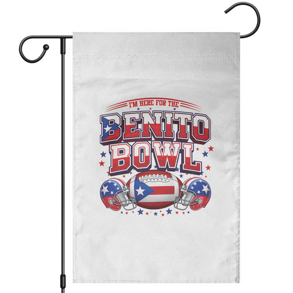 I’m Here for the Benito Bowl Garden Flag Funny Music Fan Football Game Day