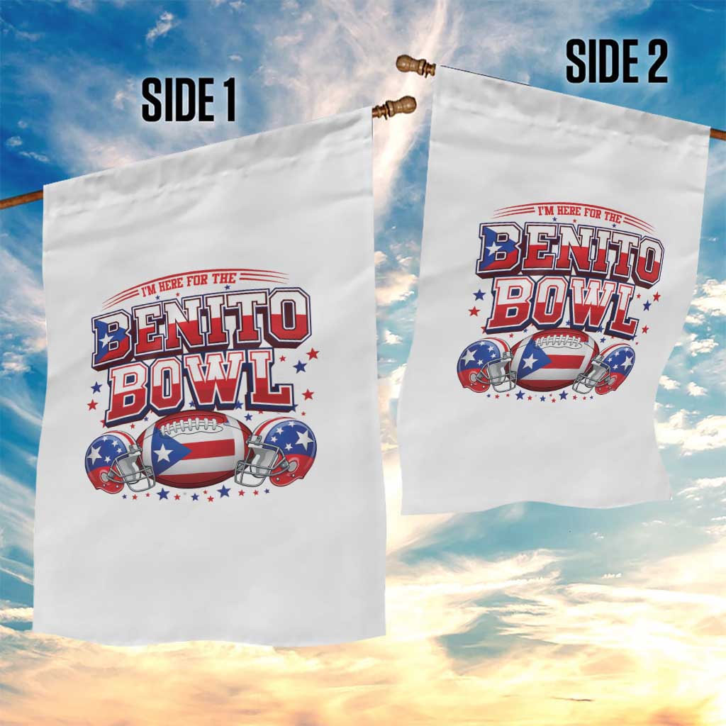 I’m Here for the Benito Bowl Garden Flag Funny Music Fan Football Game Day