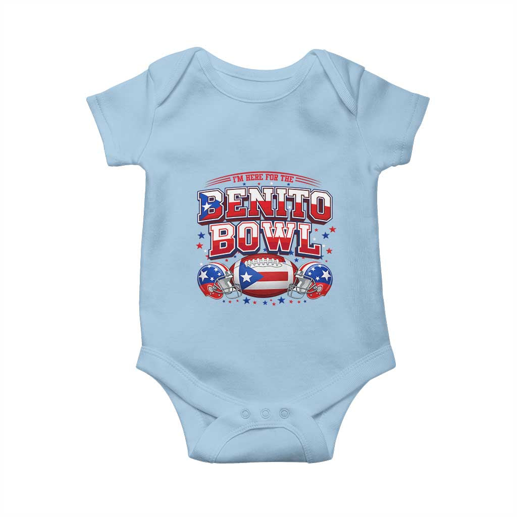 I’m Here for the Benito Bowl Baby Onesie Funny Music Fan Football Game Day