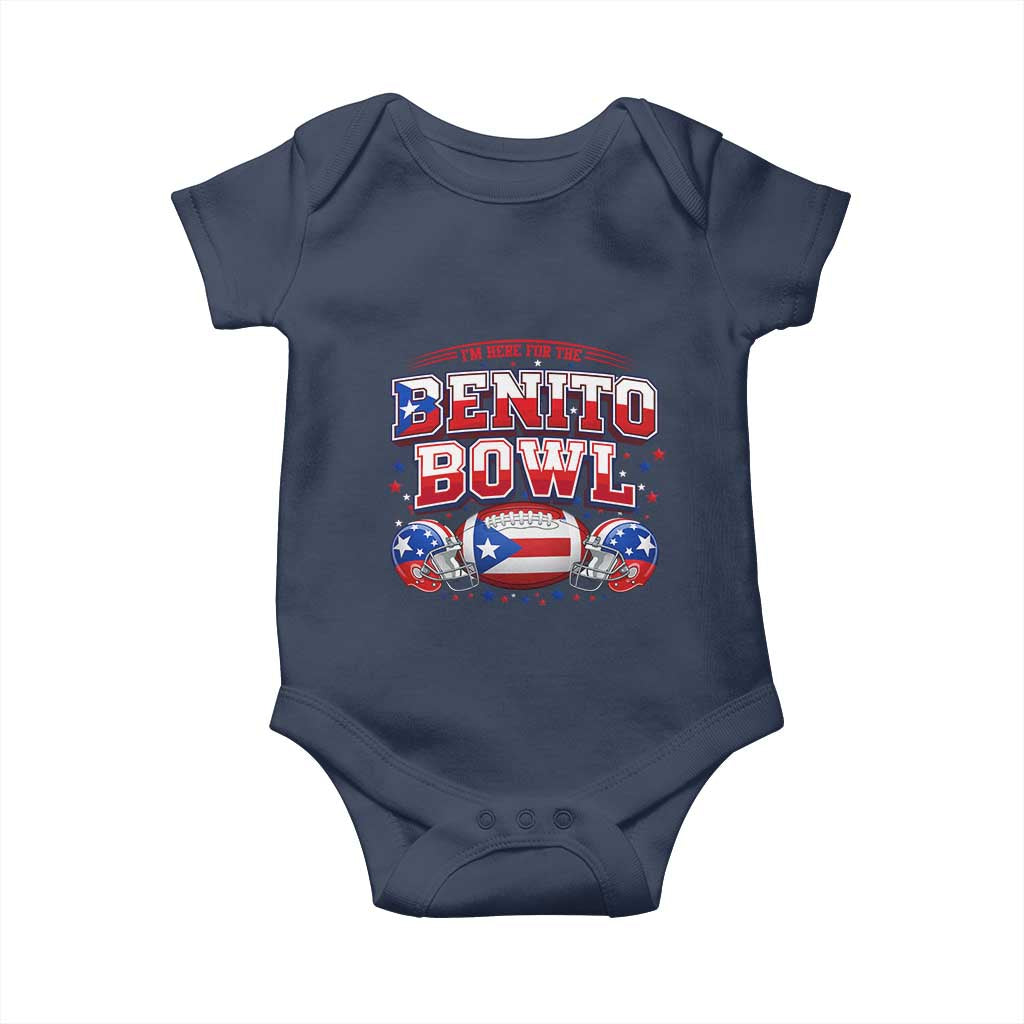 I’m Here for the Benito Bowl Baby Onesie Funny Music Fan Football Game Day