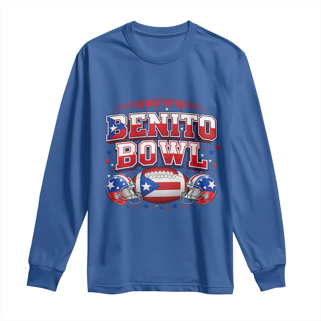 I’m Here for the Benito Bowl Long Sleeve Shirt Funny Music Fan Football Game Day
