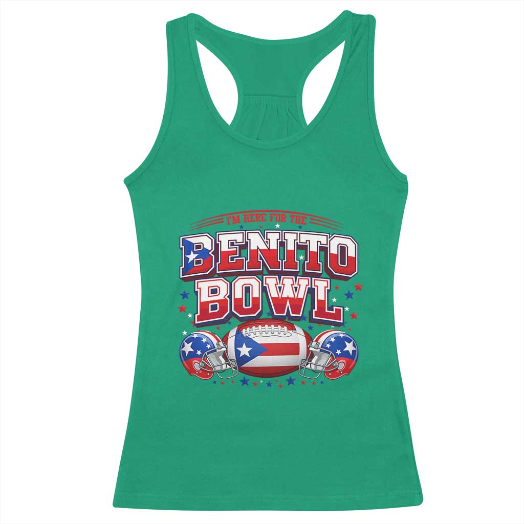 I’m Here for the Benito Bowl Racerback Tank Top Funny Music Fan Football Game Day