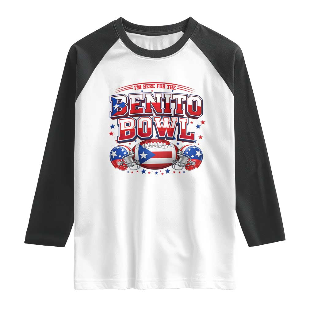 I’m Here for the Benito Bowl Raglan Shirt Funny Music Fan Football Game Day