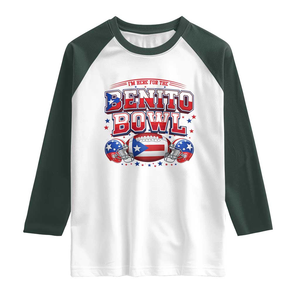 I’m Here for the Benito Bowl Raglan Shirt Funny Music Fan Football Game Day