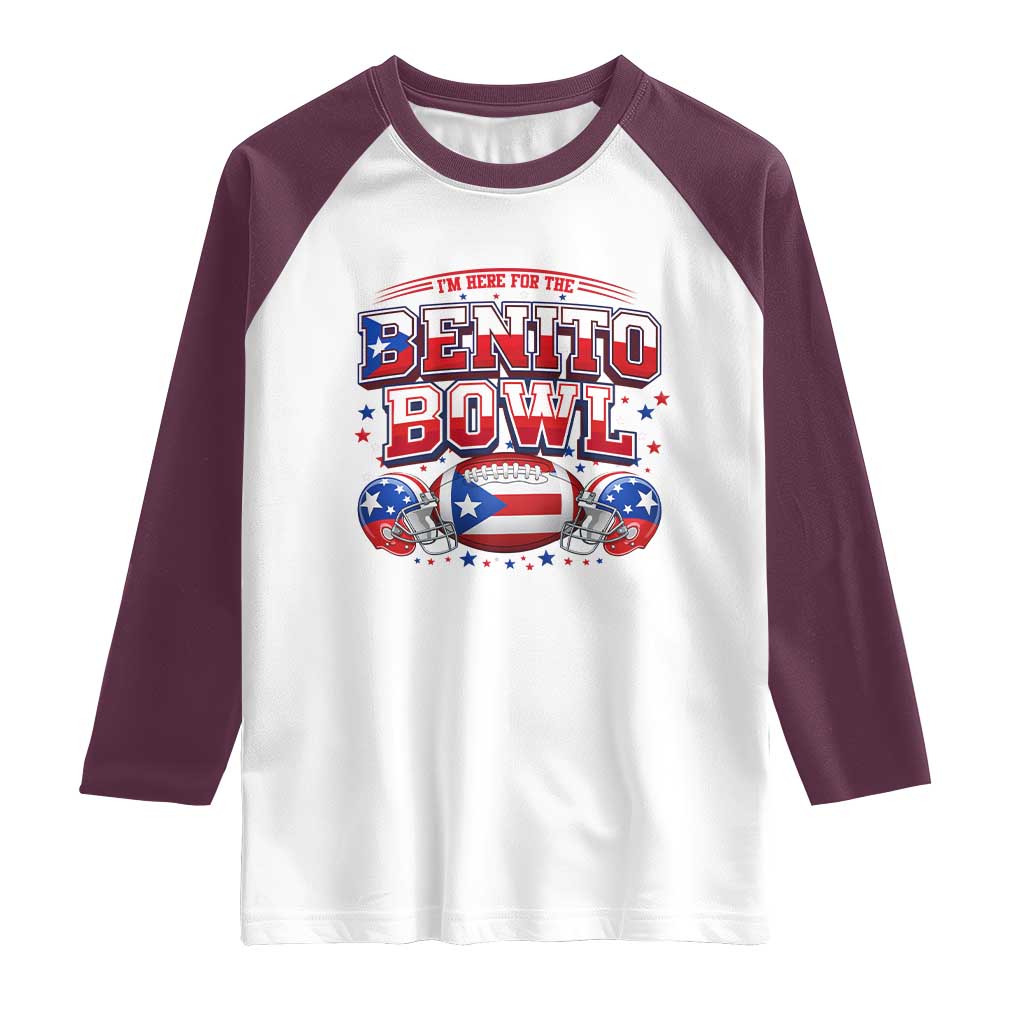 I’m Here for the Benito Bowl Raglan Shirt Funny Music Fan Football Game Day