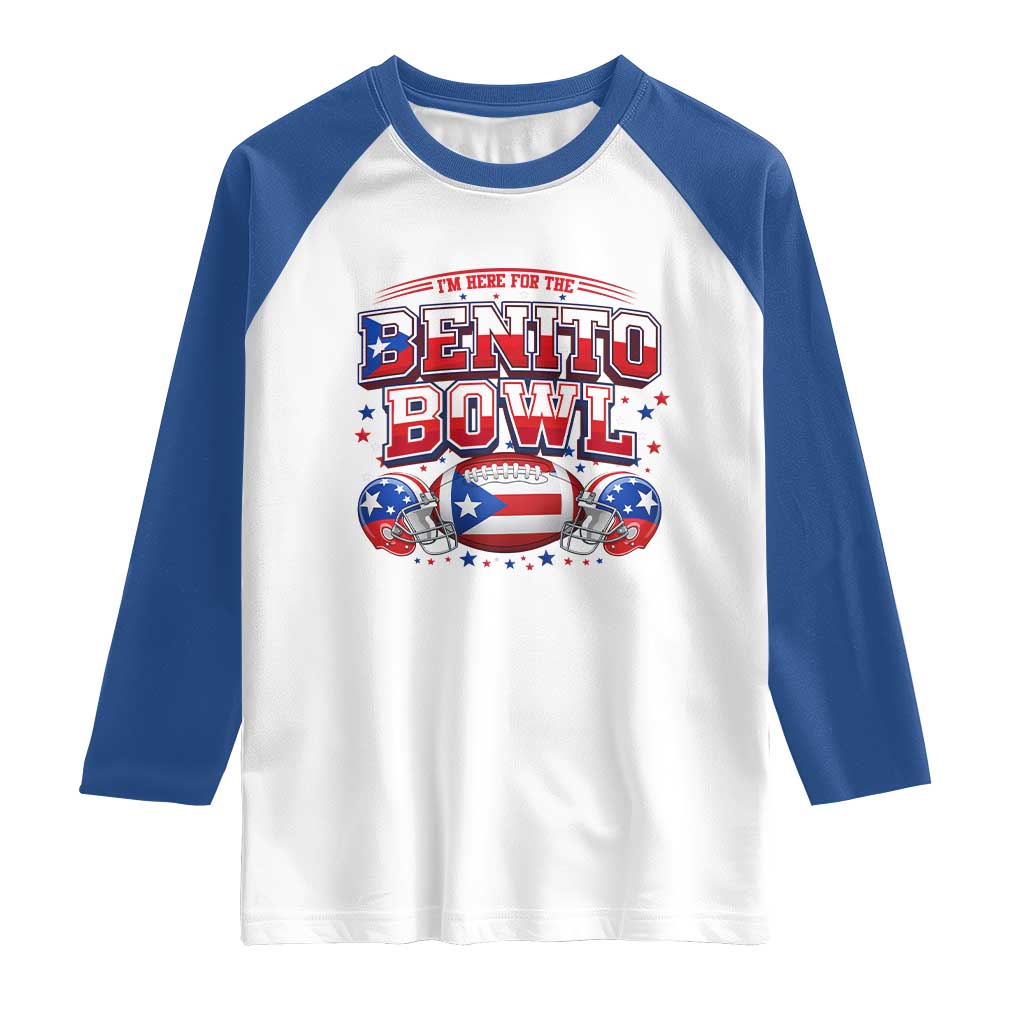 I’m Here for the Benito Bowl Raglan Shirt Funny Music Fan Football Game Day