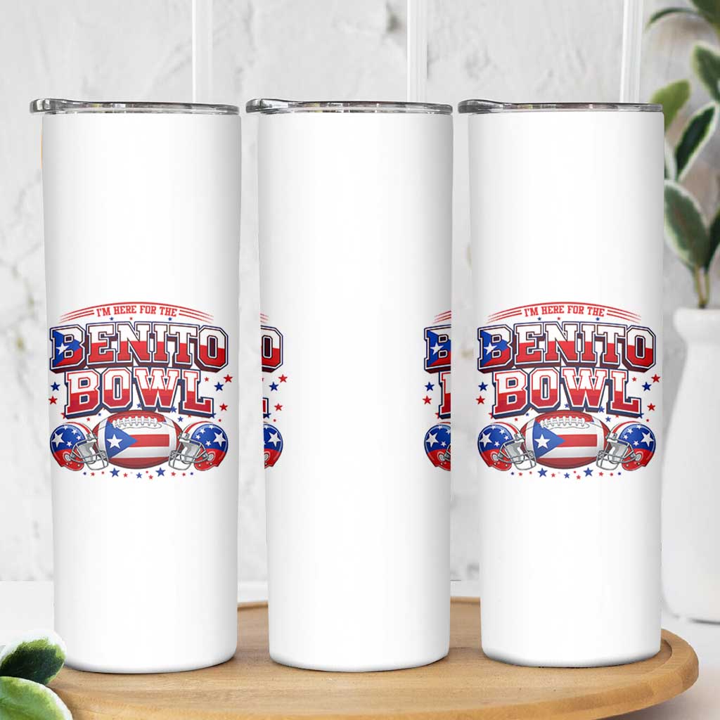 I’m Here for the Benito Bowl Skinny Tumbler Funny Music Fan Football Game Day