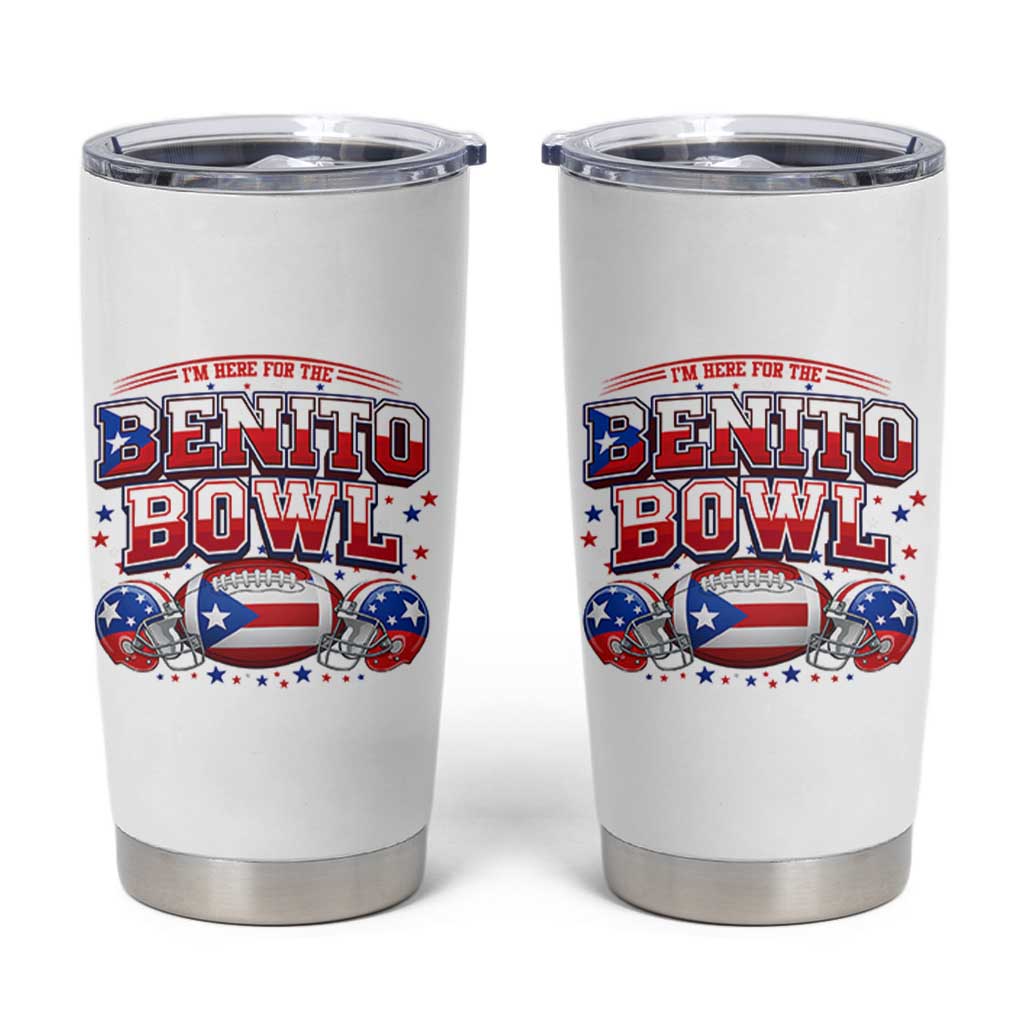 I’m Here for the Benito Bowl Tumbler Cup Funny Music Fan Football Game Day