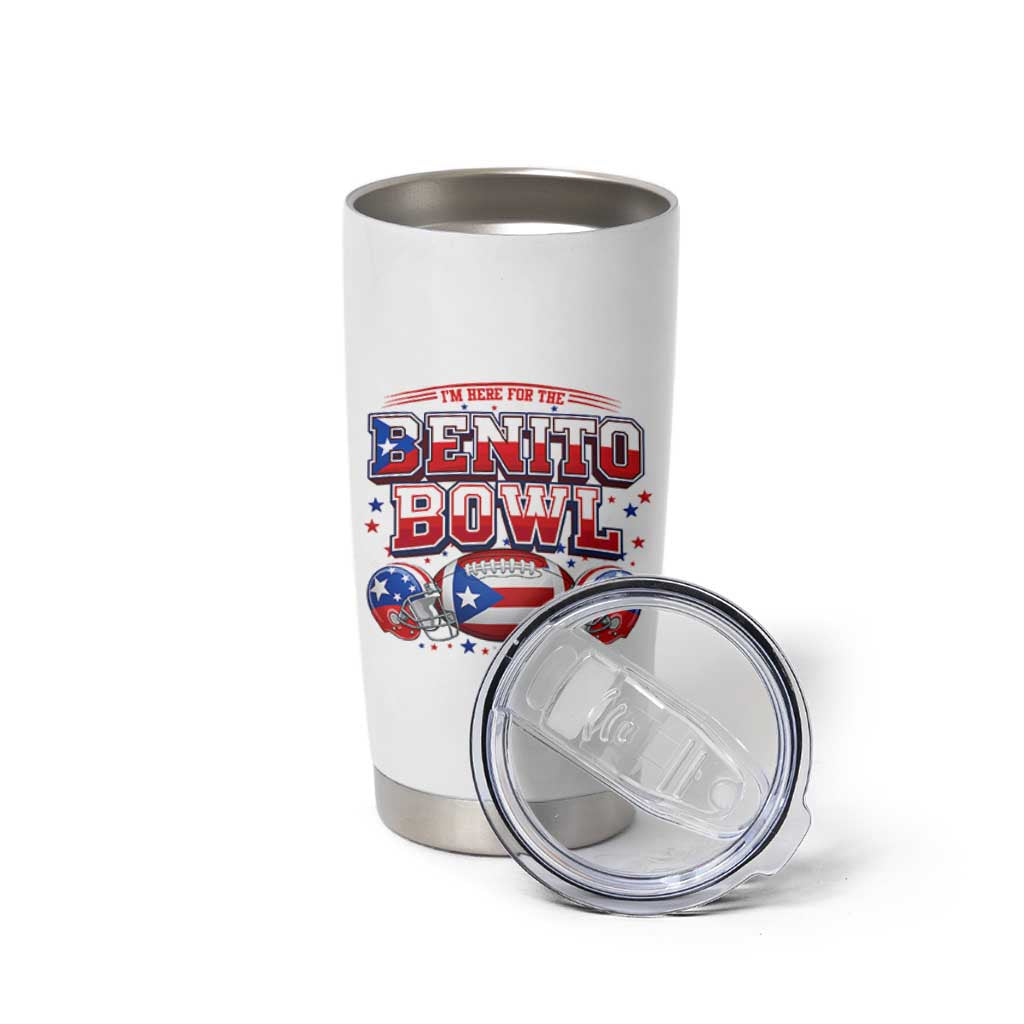I’m Here for the Benito Bowl Tumbler Cup Funny Music Fan Football Game Day