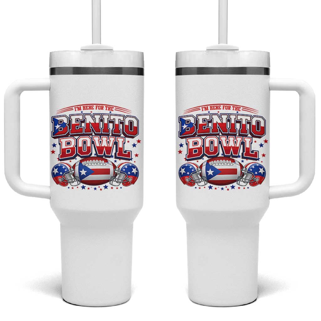 I’m Here for the Benito Bowl Tumbler With Handle Funny Music Fan Football Game Day