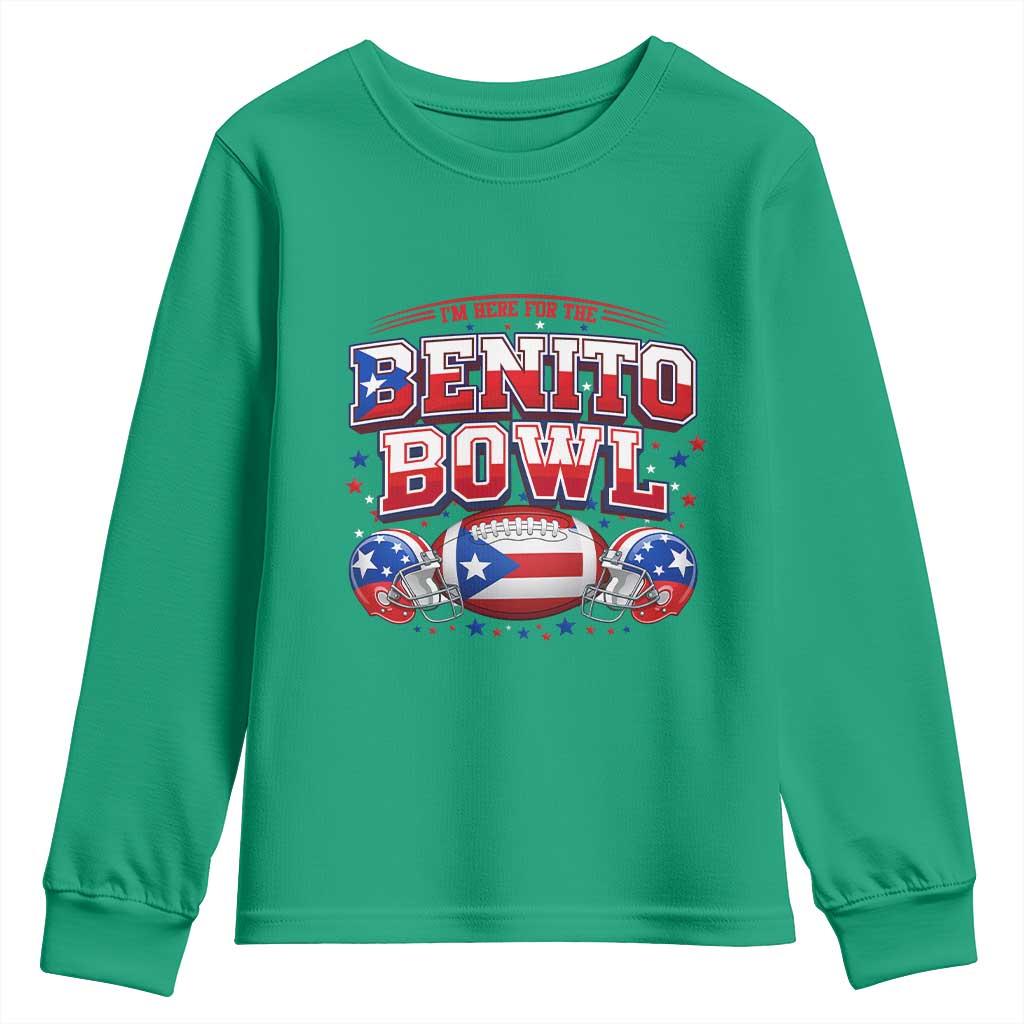 I’m Here for the Benito Bowl Youth Sweatshirt Funny Music Fan Football Game Day