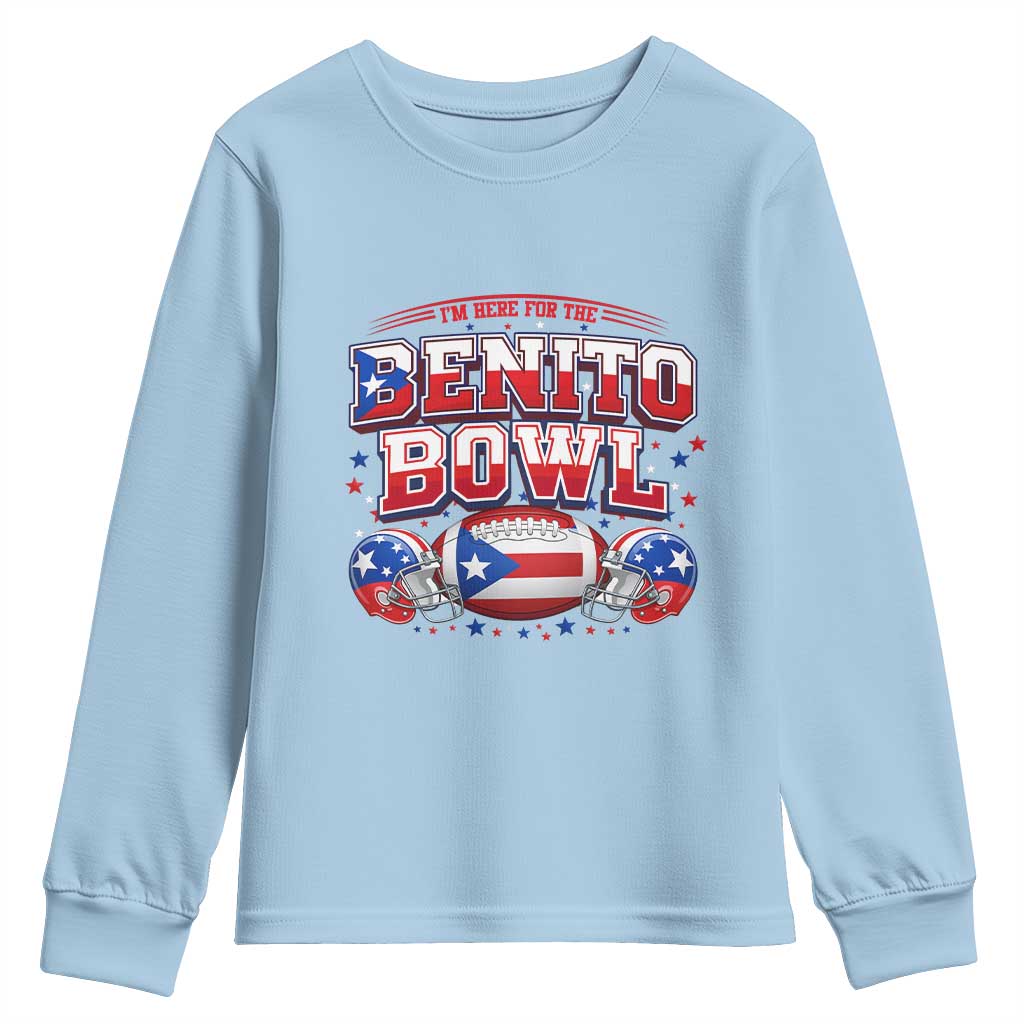 I’m Here for the Benito Bowl Youth Sweatshirt Funny Music Fan Football Game Day