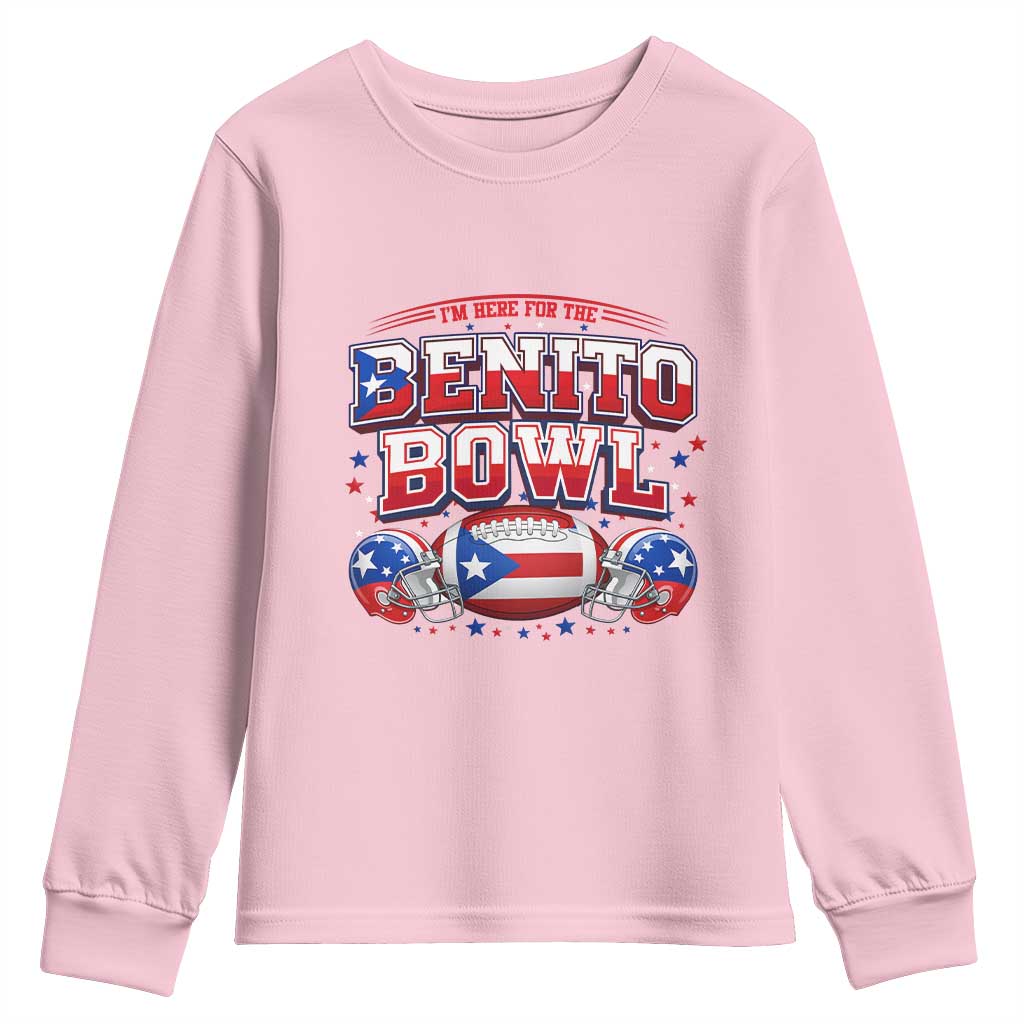 I’m Here for the Benito Bowl Youth Sweatshirt Funny Music Fan Football Game Day