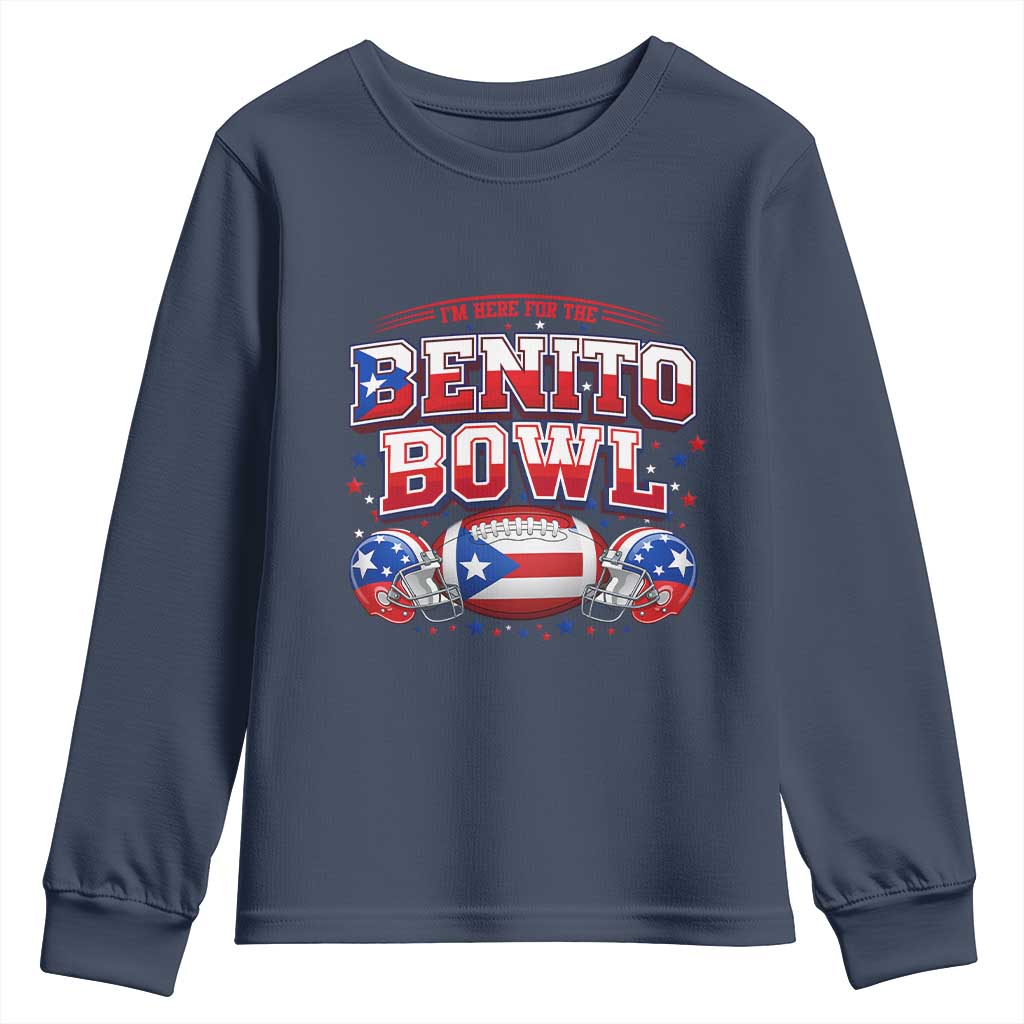 I’m Here for the Benito Bowl Youth Sweatshirt Funny Music Fan Football Game Day