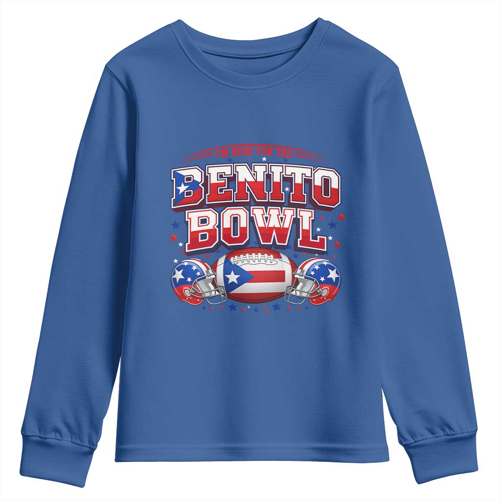 I’m Here for the Benito Bowl Youth Sweatshirt Funny Music Fan Football Game Day