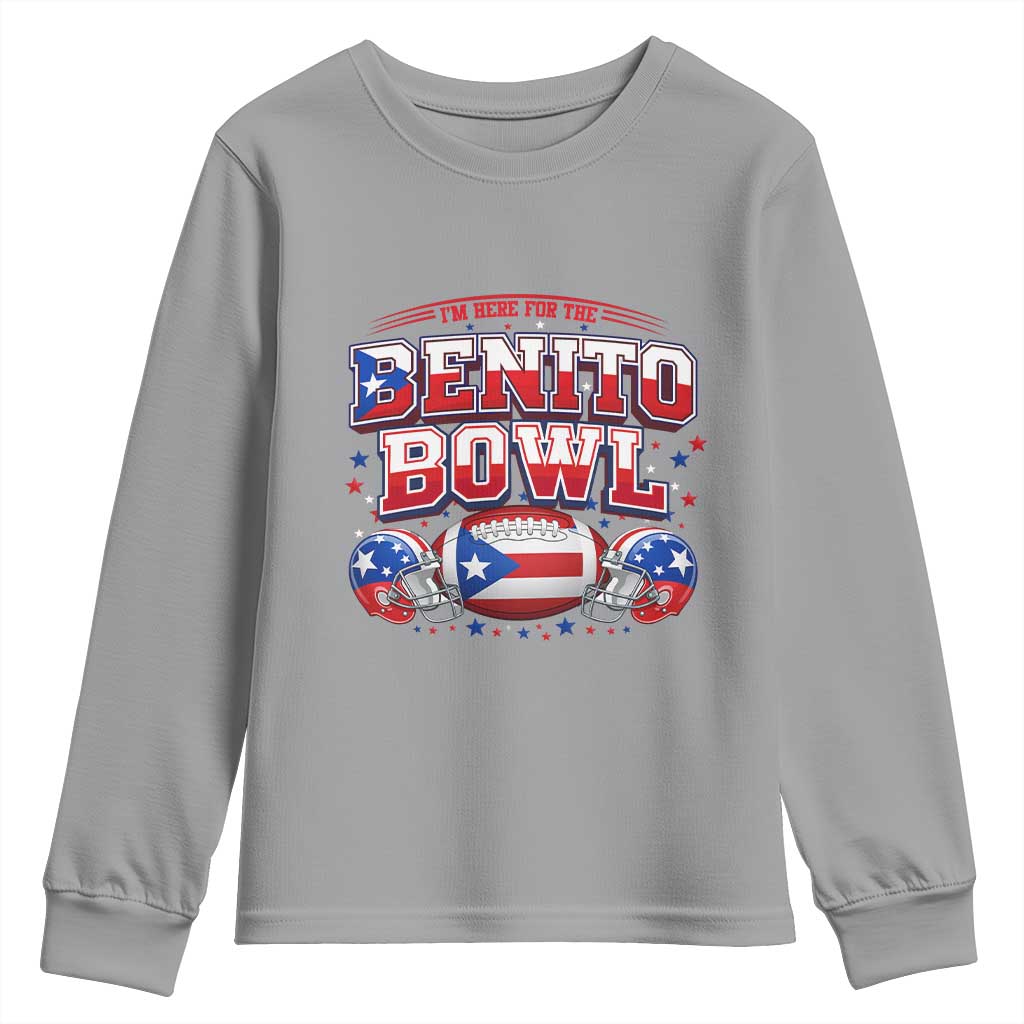 I’m Here for the Benito Bowl Youth Sweatshirt Funny Music Fan Football Game Day