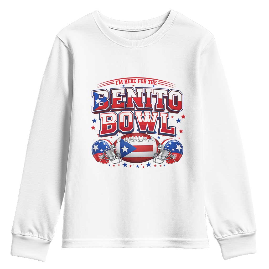 I’m Here for the Benito Bowl Youth Sweatshirt Funny Music Fan Football Game Day