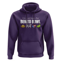 I'm Just Here for the Benito Bowl Funny Puerto Rican Game Day Hoodie Plantains Chairs and Flag Music Fans
