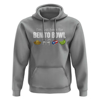 I'm Just Here for the Benito Bowl Funny Puerto Rican Game Day Hoodie Plantains Chairs and Flag Music Fans