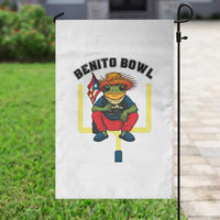 Benito Bowl Coquí Frog Football Garden Flag Funny Puerto Rico Flag Game Day Music Fans